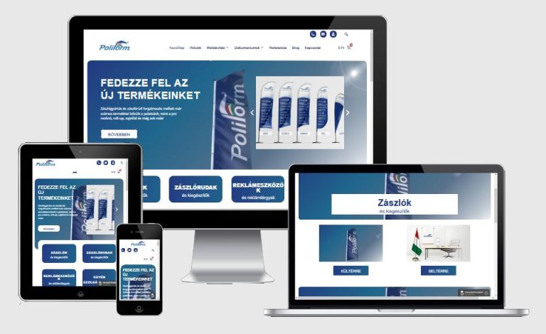 POLIFORM - zászló webáruház - HG WEB Kft. - Webáruház felújítás